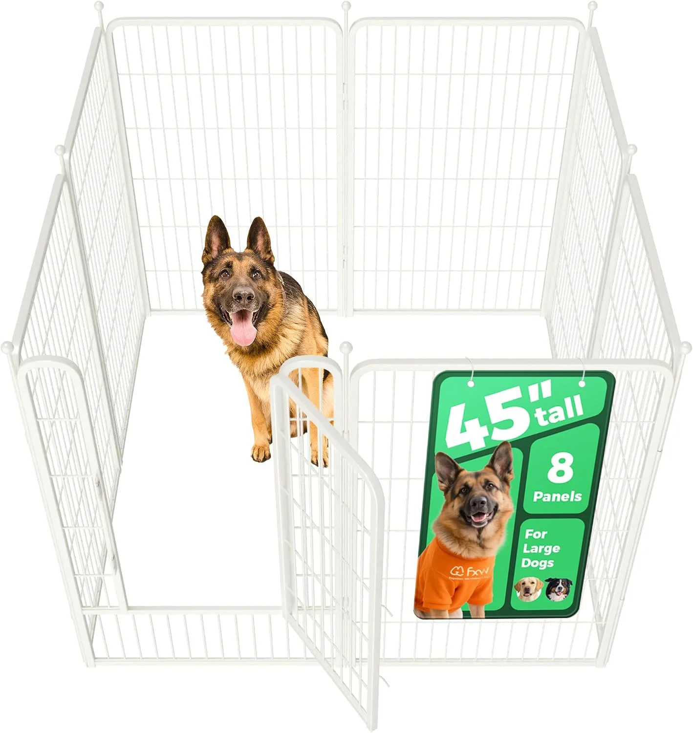 FXW Rollick Dog Playpen, Indoor, 24 H, 8 Panels - Image 37