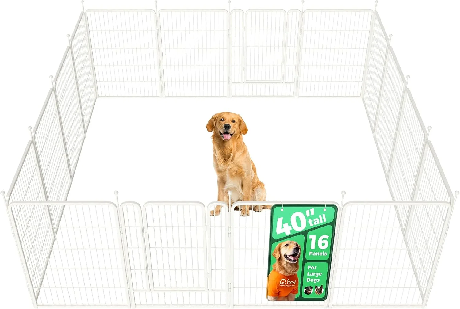 FXW Rollick Dog Playpen, Indoor, 24 H, 8 Panels - Image 44