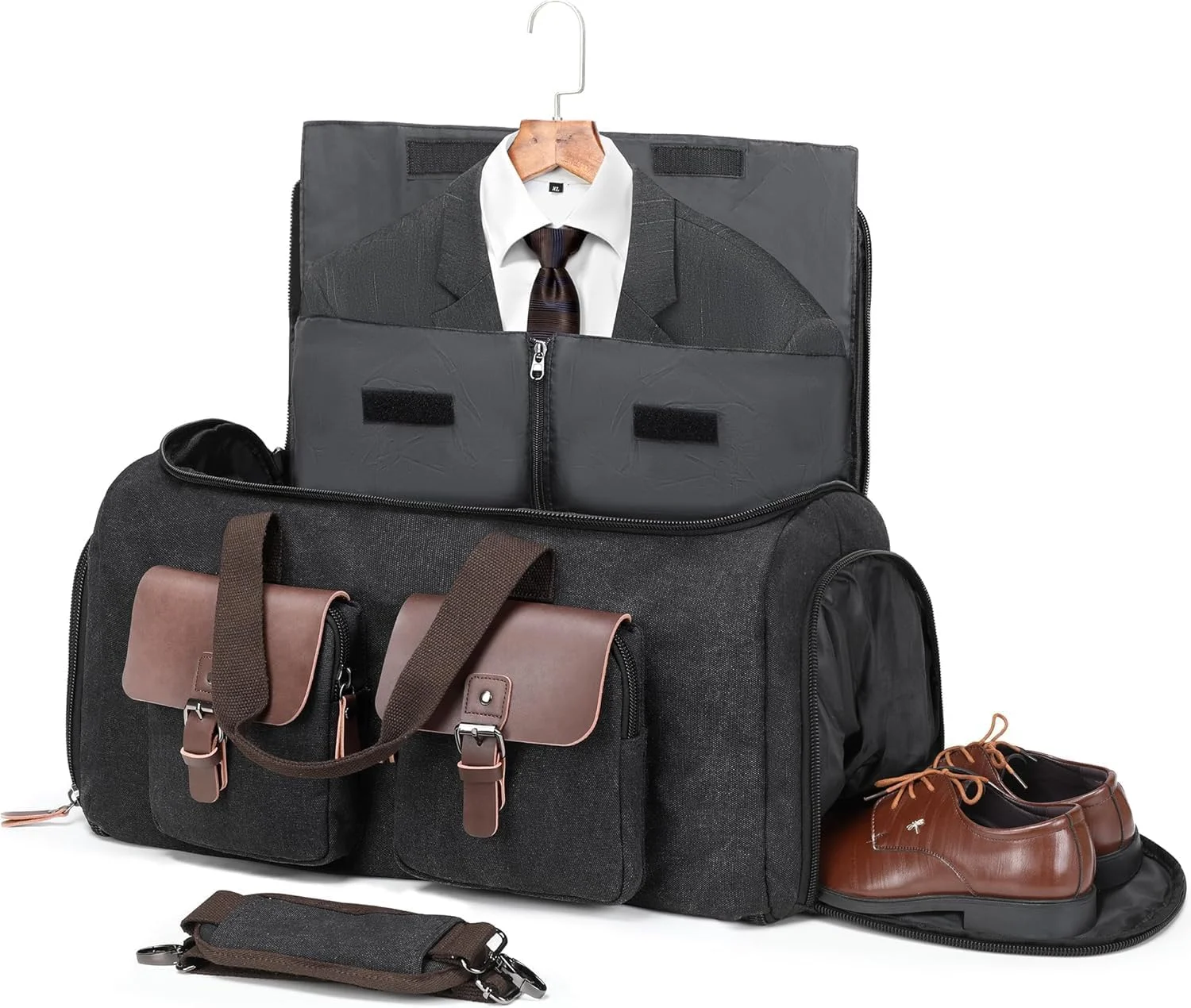 Wildroad Waxed Canvas Duffle Bag - 50L Waterproof Weekender Overnight Travel Bag - Image 2