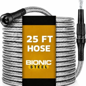 Alternative view of BIONIC STEEL 150 Ft Metal Garden Hose with Sprayer Nozzle, Non Kinking Design, Stainless Steel Heavy Duty Water Hose