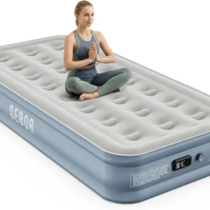 Sebor Air Mattress Queen with Built-in Pump 18, Comfortable Self-Inflating Blow up Mattress with High-Speed Pump