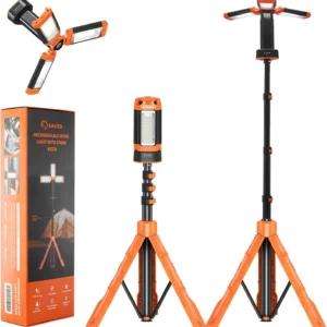 Saker Portable Camping Light with Stand 12000mAh 73.2 Rechargeable Work Light 3200 Lumen Camp Lanterns with Bag for