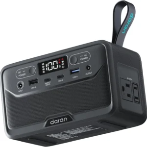 2026 Portable Power Station 89.6Wh LiFePO4 Battery, Solar Power Bank with AC Outlet 100W/110V
