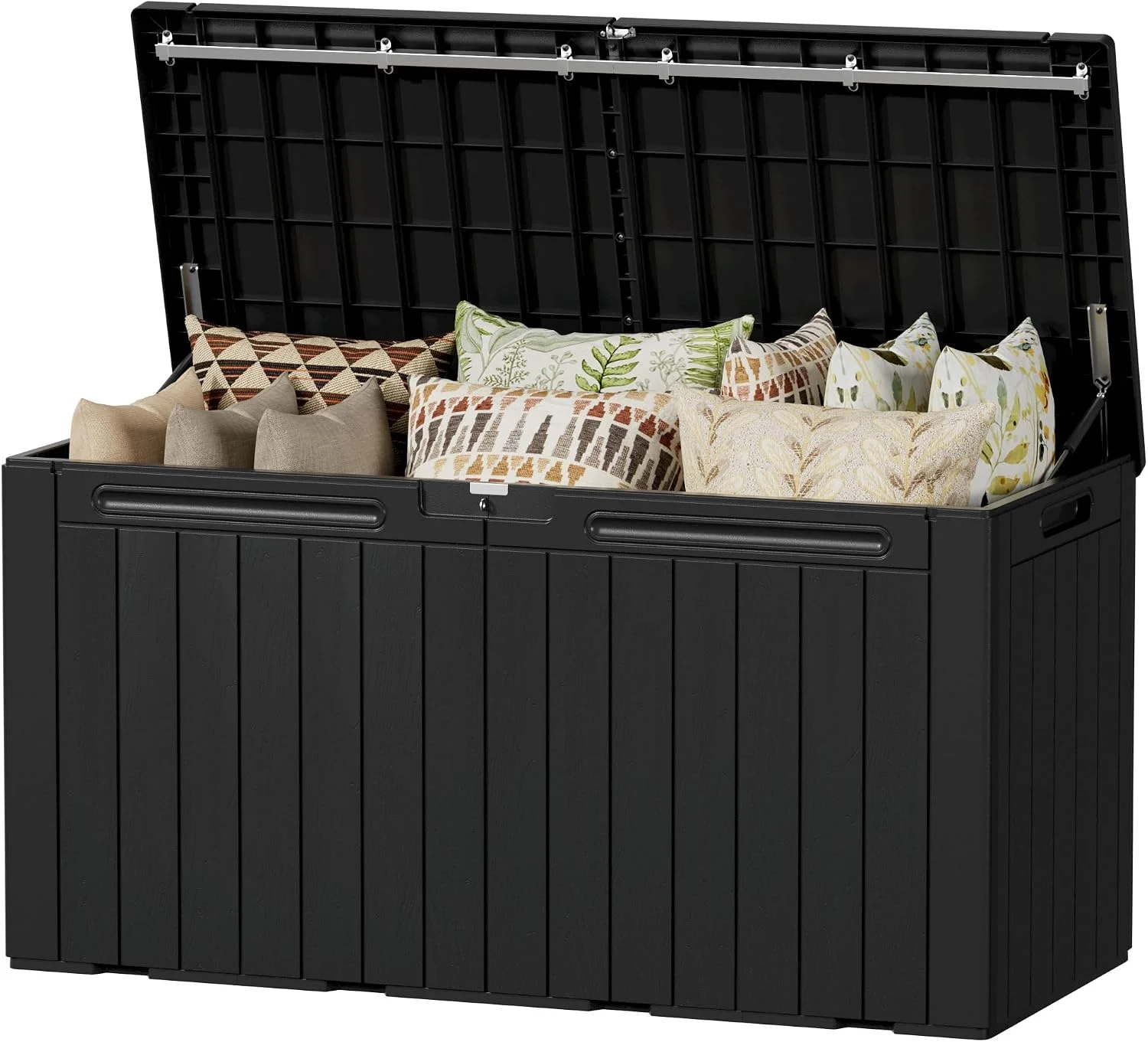 Devoko 100 Gallon Waterproof Resin Deck Box, Large Outdoor Storage Box - Image 6