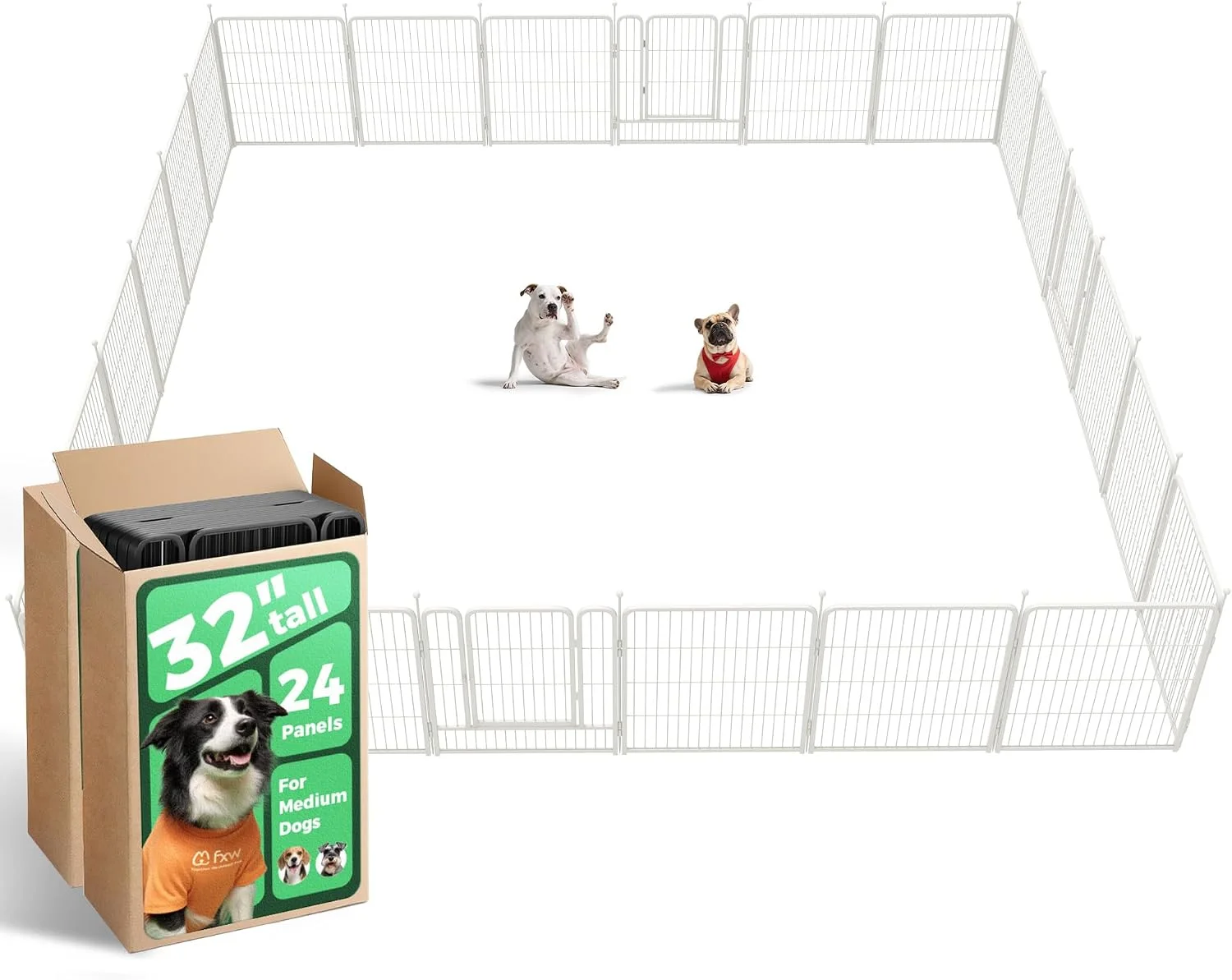 FXW Rollick Dog Playpen, Indoor, 24 H, 8 Panels - Image 22