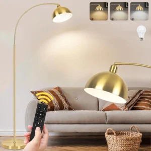 Alternative view of Black Arc Floor Lamp, Remote Control, Dimmable, 2700-6000K, Bulb Included, 9W LED, Modern Arch Standing lamp