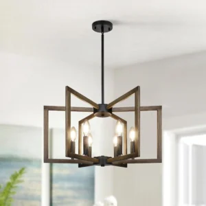 Alternative view of Sigaitwei 6-Light Modern Metal Geometric Chandelier£¬Kitchen Island Brushed Nickel Lighting Fixtures£¬Entryway Light