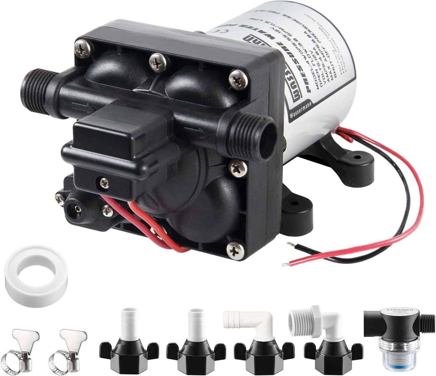 WASSERMANN RV Pump, 12V Self-priming RV Water Pressure Pump 4.0GPM 45PSI with Pressure Switch - Image 7