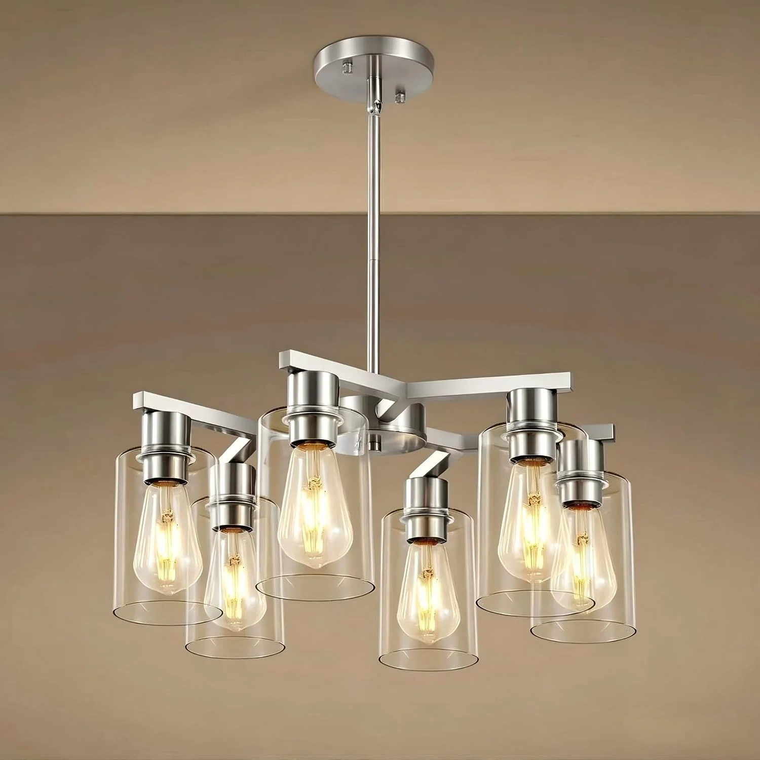 Xeruyiwa 4-Light Black Modern Farmhouse Chandelier - Image 6