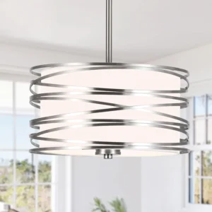 Alternative view of 12.6'' Farmhouse Chandeliers for Dining Room, 3-Light Industrial Metal Hanging Light Fixture