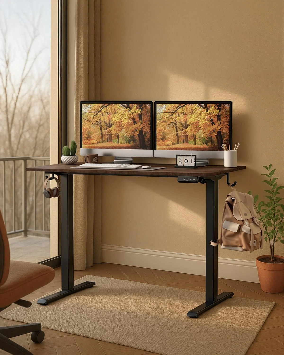 NEXT BEAUTY Electric Standing Desk 48 x 24, Height Adjustable 28-46 - Image 2