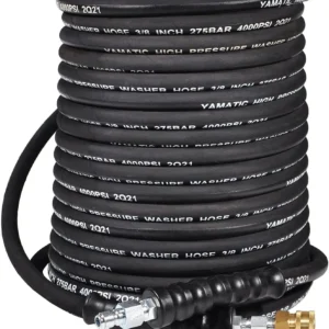 Alternative view of YAMATIC 3/8 Pressure Washer Hose 50FT With Swivel 3/8 Quick Connect, 4000 PSI High Tensile Steel Braided Kink Resistant