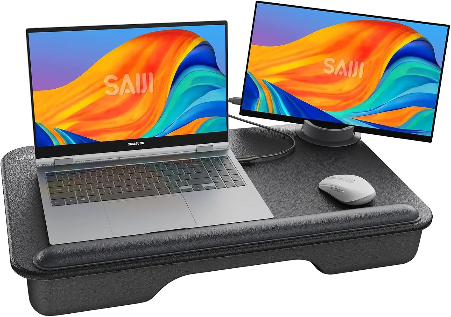 SAIJI Laptop Lap Desk, Portable Laptop Desk for Bed, Fits Up to 17 Laptops & MacBook - Image 2