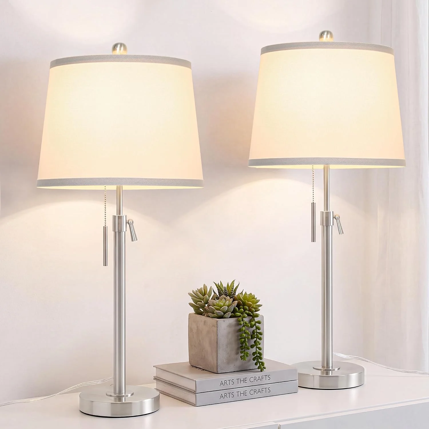 Table Lamps Set of 2, 3-Color Temperature, Bulb Included - Image 8