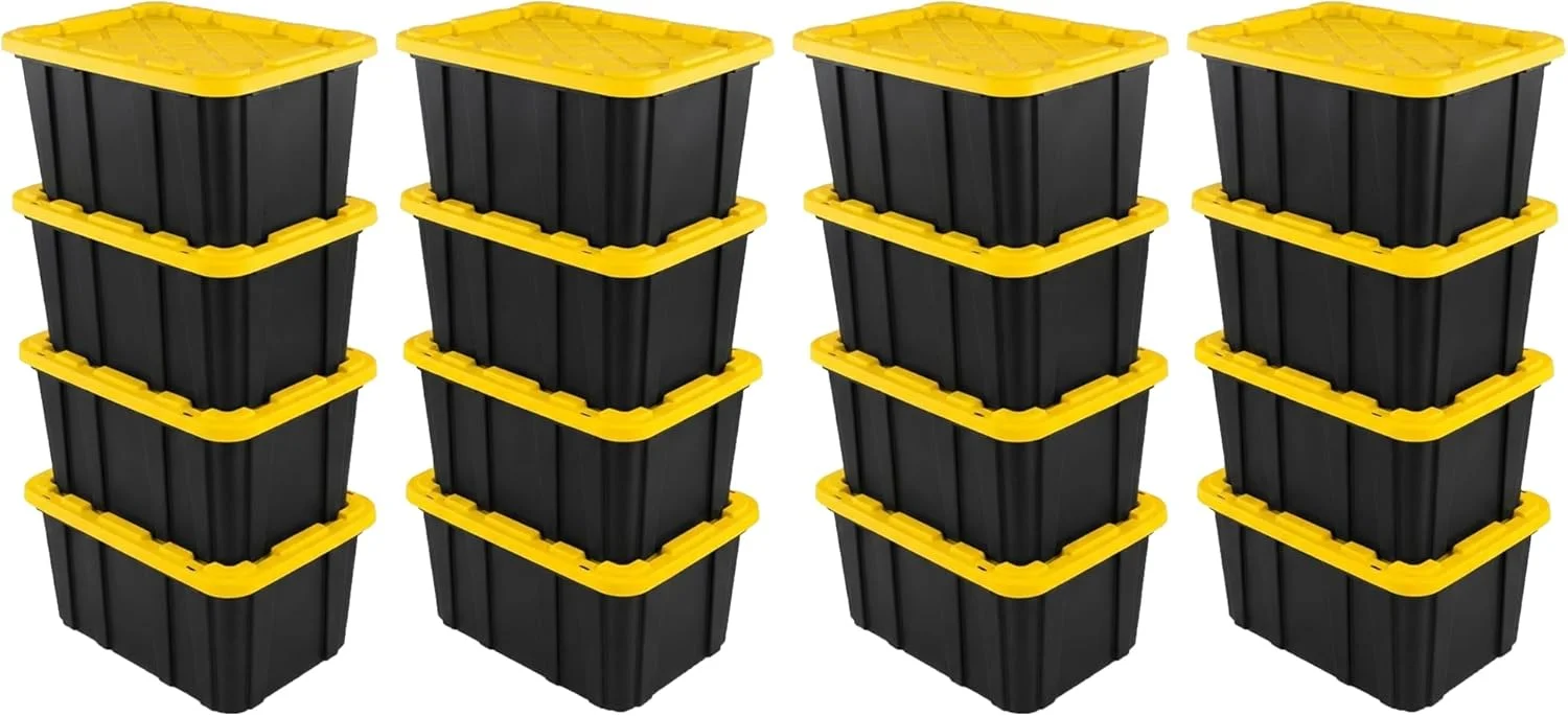 Sterilite 4-Pack 27 Gallon Industrial Storage Tote, Heavy-Duty Plastic Bins - Image 9