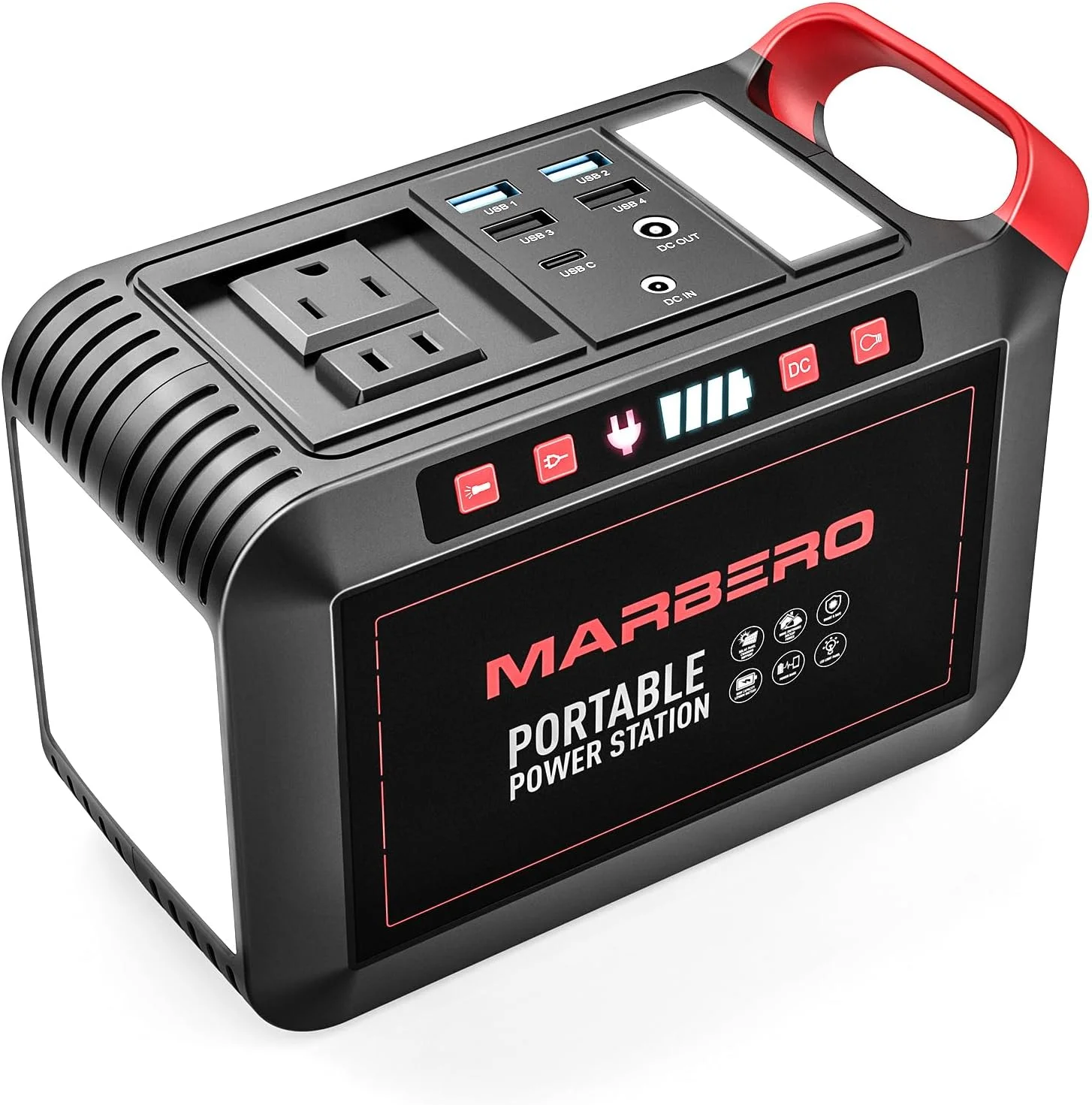 MARBERO Portable Power Station 88Wh Camping Lithium Battery Solar Generator Fast Charging with AC Outlet 120W Peak Power - Image 8