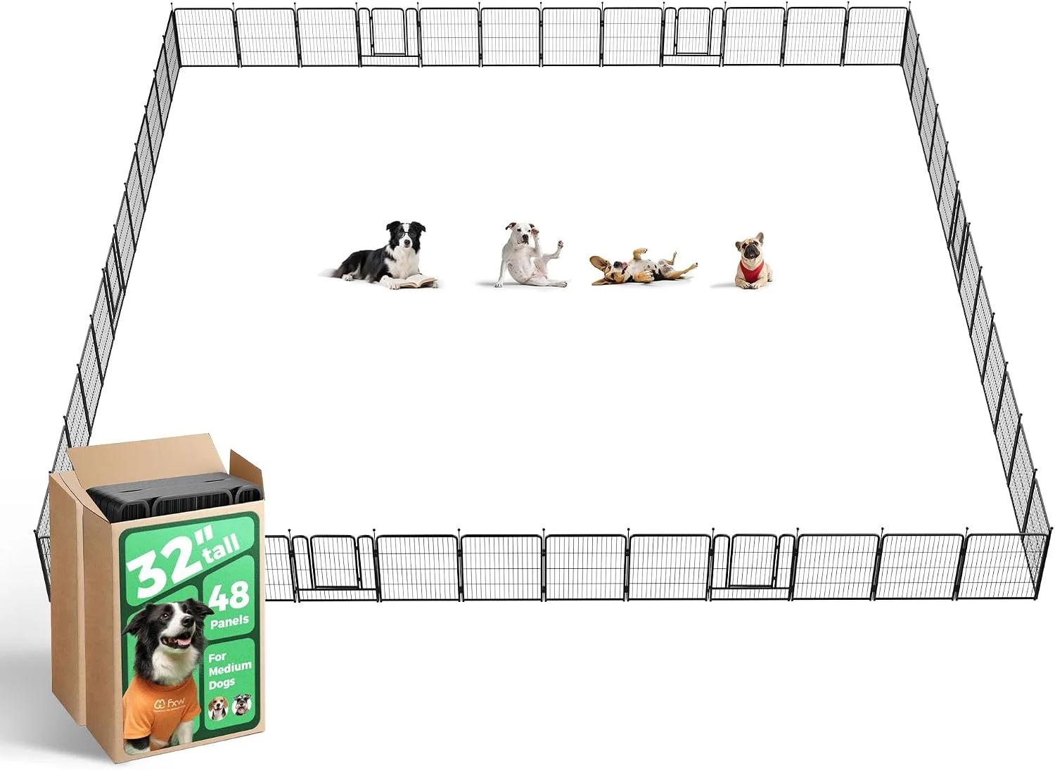 FXW Rollick Dog Playpen, Indoor, 24 H, 8 Panels - Image 9
