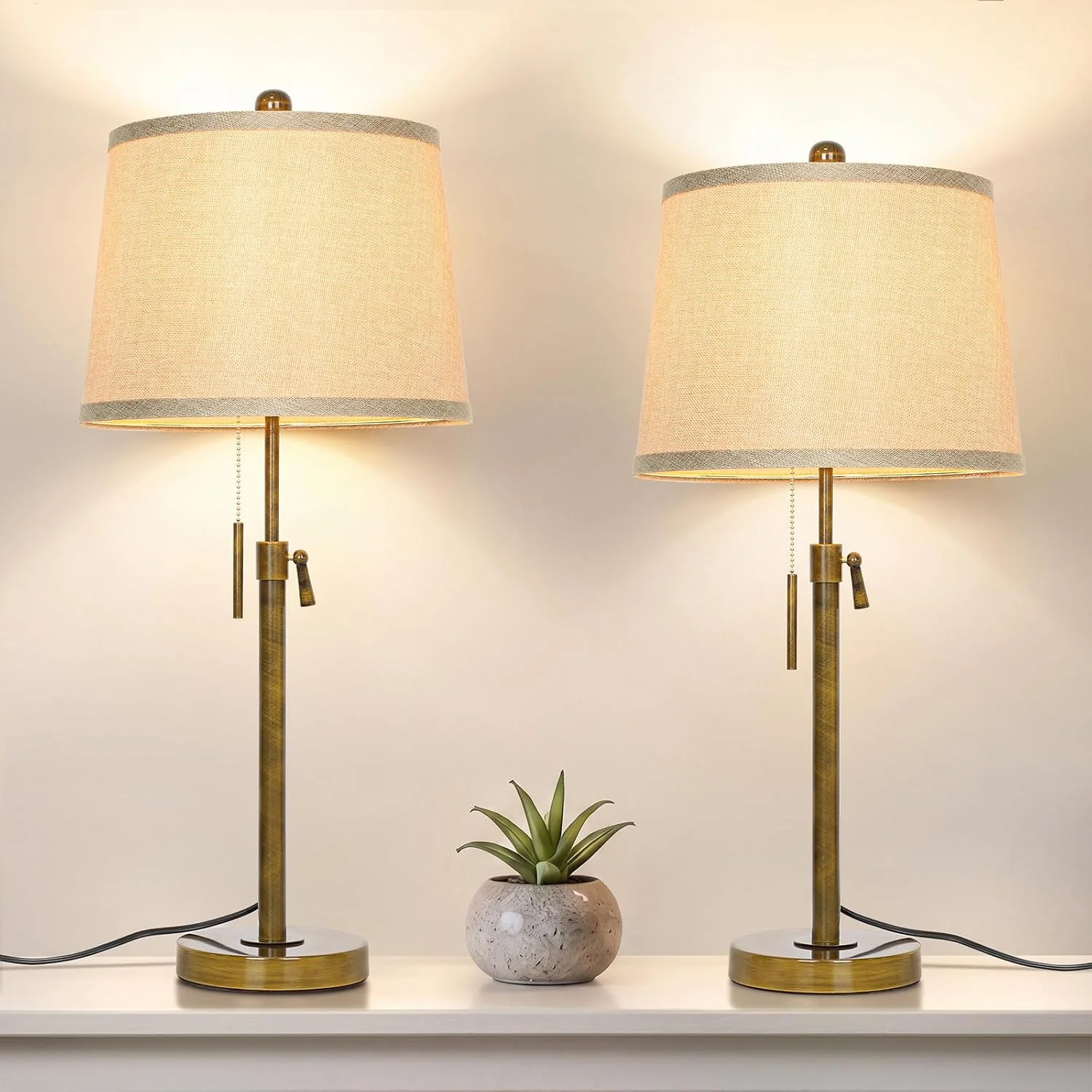 Table Lamps Set of 2, 3-Color Temperature, Bulb Included - Image 3