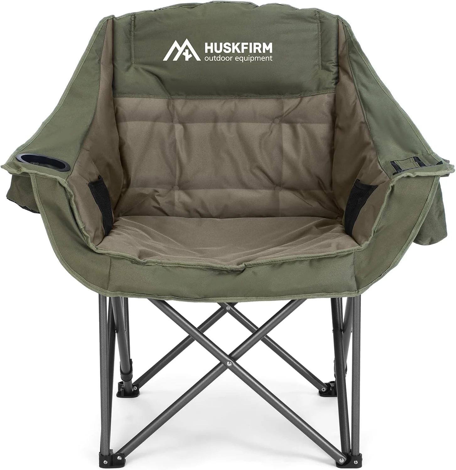 Huskfirm 2 Pack Camping Chairs Oversized Padded Camping Chair Heavy-Duty Foldable Camping Chairs with Cup Holder and - Image 4