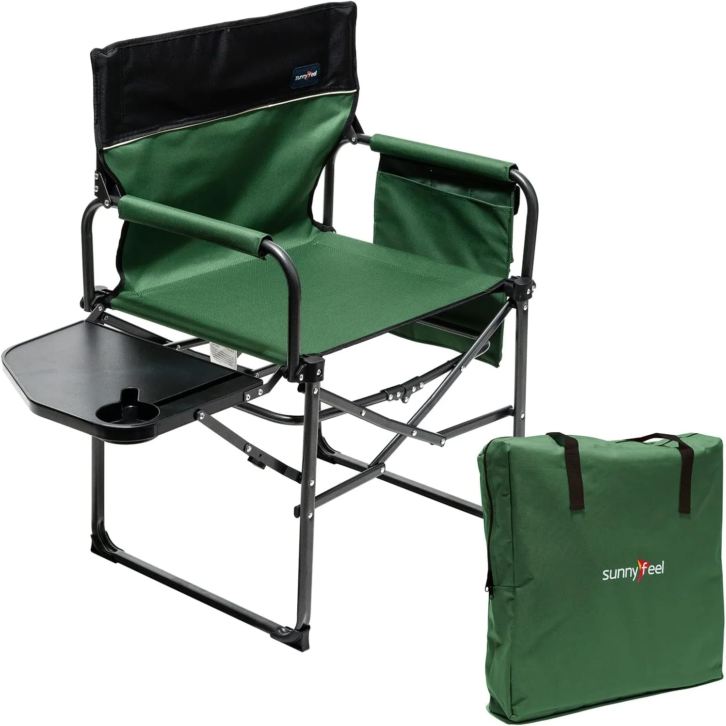 SUNNYFEEL Camping Directors Chair, Heavy Duty, Oversized Portable Folding Chair with Side Table - Image 20