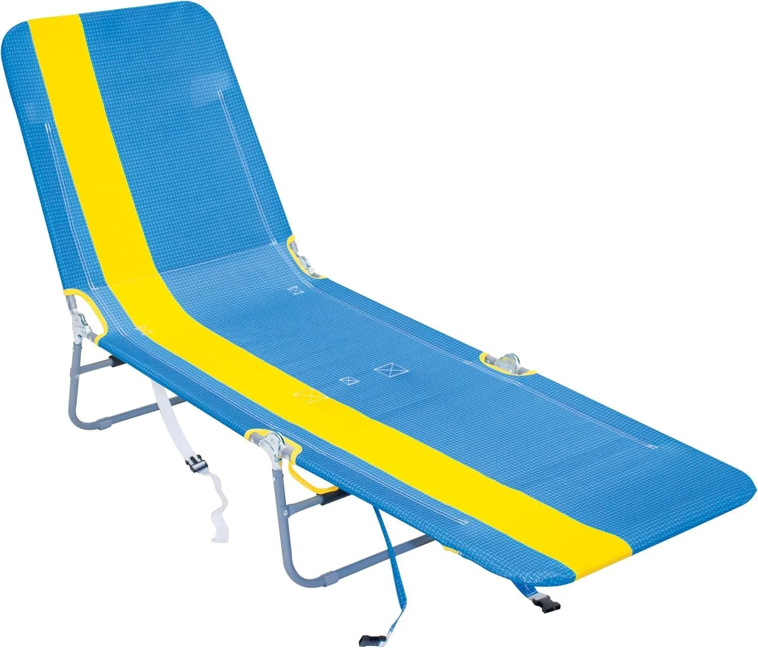 Rio Beach Portable Lay Flat Folding Backpack Beach Lounge Chair with Backpack Straps and Storage Pouch, Blue and Red - Image 3