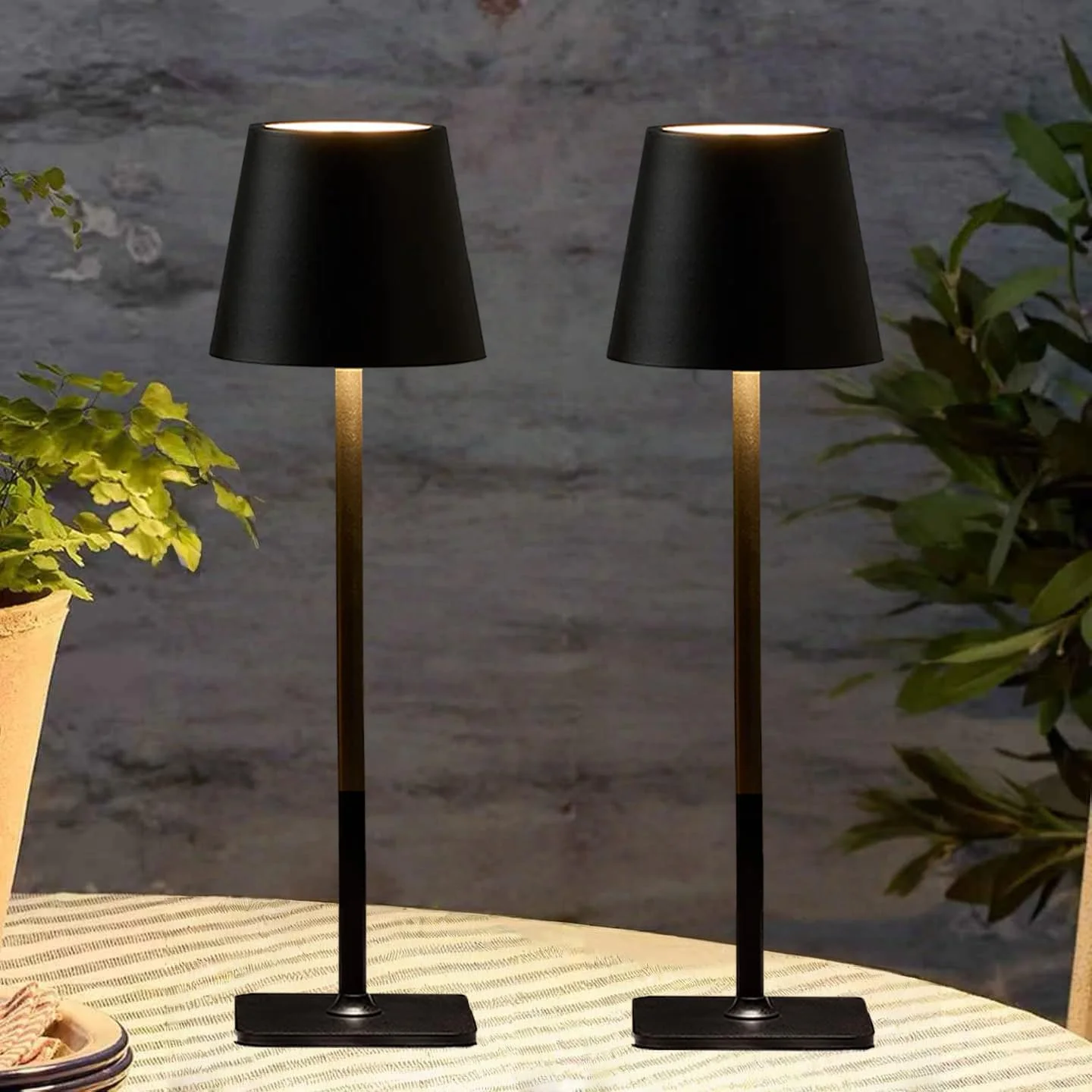 4 Pack Gold Led Cordless Table Lamps-Rechargeable Lamp Set of 4 - Image 7