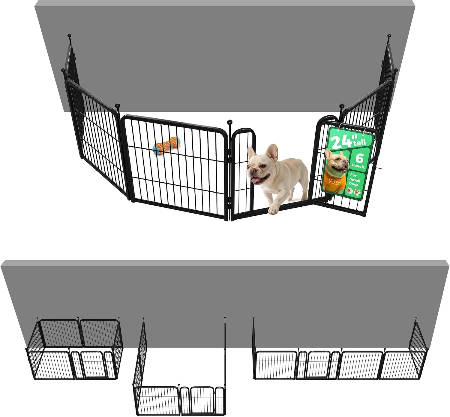 FXW Rollick Dog Playpen, Indoor, 24 H, 8 Panels - Image 92