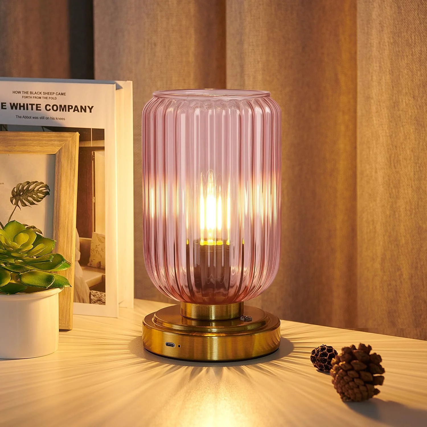 LightRound Cordless Table Lamp, Dimmable, Bulb Included - Image 3