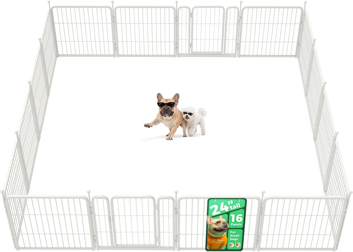 FXW Rollick Dog Playpen, Indoor, 24 H, 8 Panels - Image 7