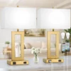 Set of 2 Touch Control Table Lamp with 2 USB Ports, Dimmable