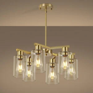 Xeruyiwa 4-Light Black Modern Farmhouse Chandelier
