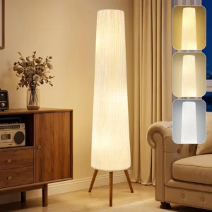 GyroVu 60 Inch Wood Floor Lamp, Bulb Included