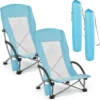 VEVOR Folding Beach Chair, High Back Camping Chairs for Adults, Portable Extra Wide Seat Chair 330 lbs Heavy Duty