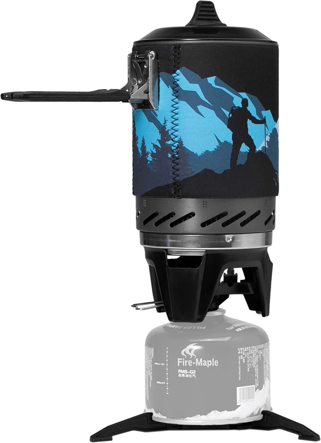 Fire-Maple Fixed Star 2 Pro Backpacking Camping Stove System, Black 19.8oz, 30% Faster Boil with HX Base - Image 4