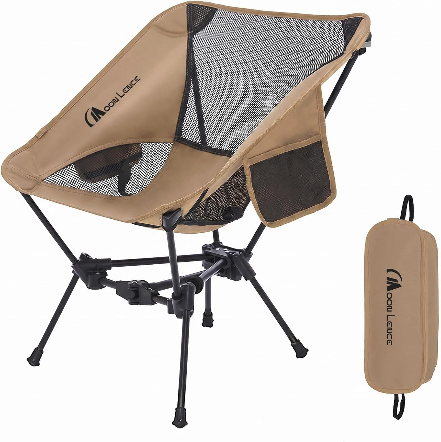MOON LENCE 2 Pack Portable Camping Chairs Backpacking Chair, The 4th Generation Ultralight Folding Chair - Image 2