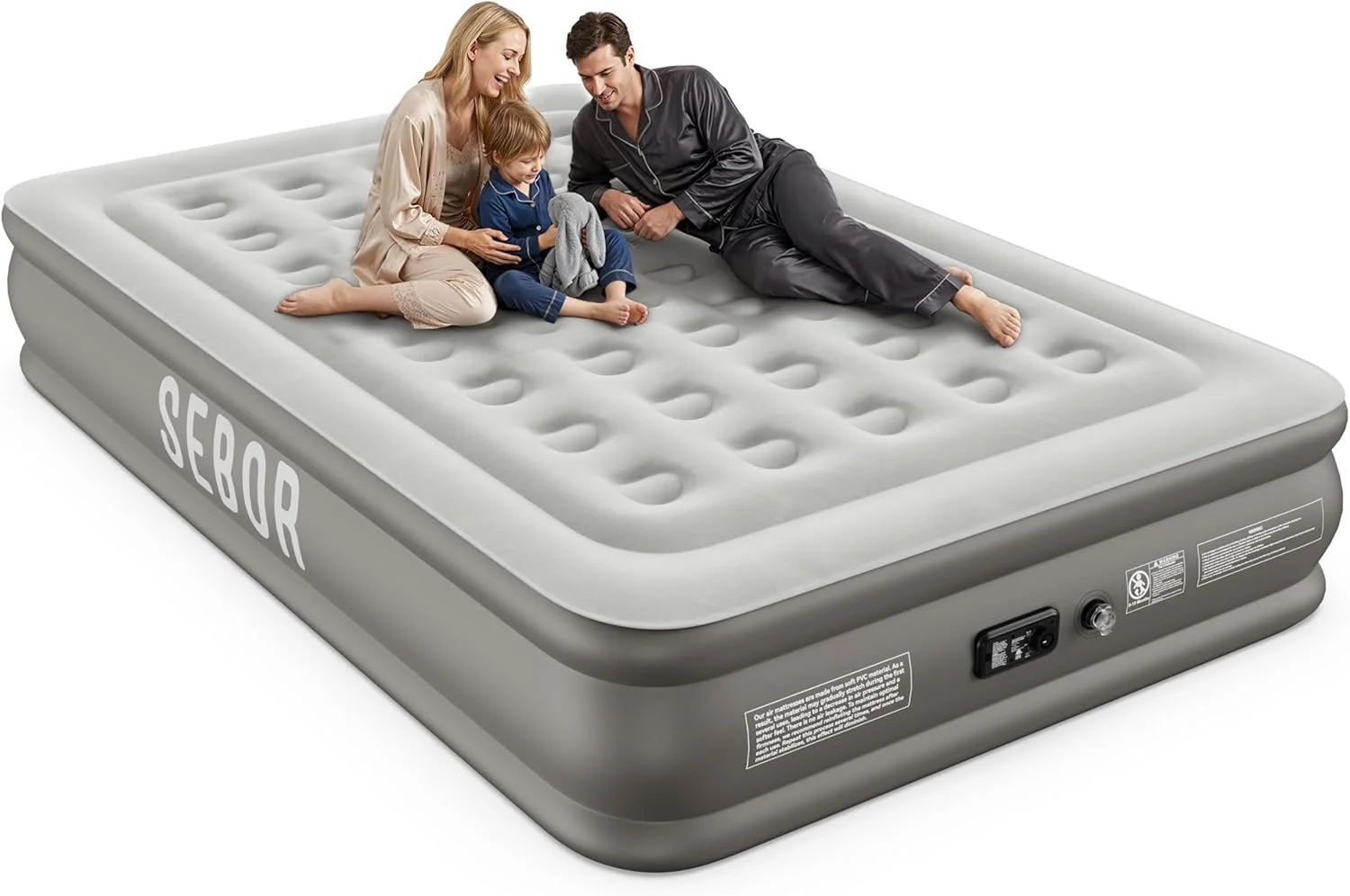 Sebor Air Mattress Queen with Built-in Pump 18, Comfortable Self-Inflating Blow up Mattress with High-Speed Pump - Image 6