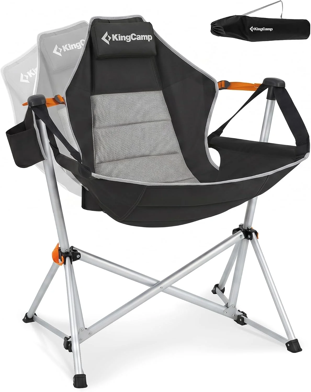 KingCamp Hammock Camping Chair, Swinging Portable Camp Chairs for Adults, 400lbs Heavy Duty Oversized Folding Rocking - Image 9
