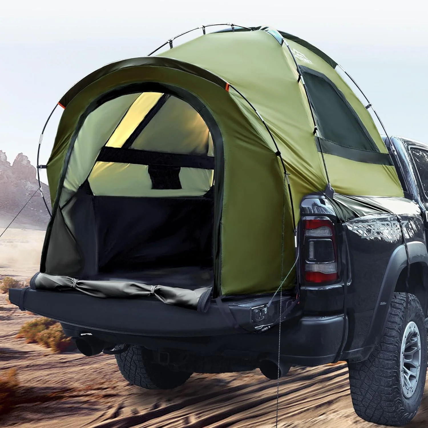 Truck Bed Tent, Waterproof PU3000mm Pickup Truck Tent for Camping 5.5-6.0 Ft Bed, 2-3 Person Sleeping Truck Tent - Image 3