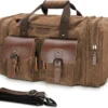 Wildroad Waxed Canvas Duffle Bag - 50L Waterproof Weekender Overnight Travel Bag