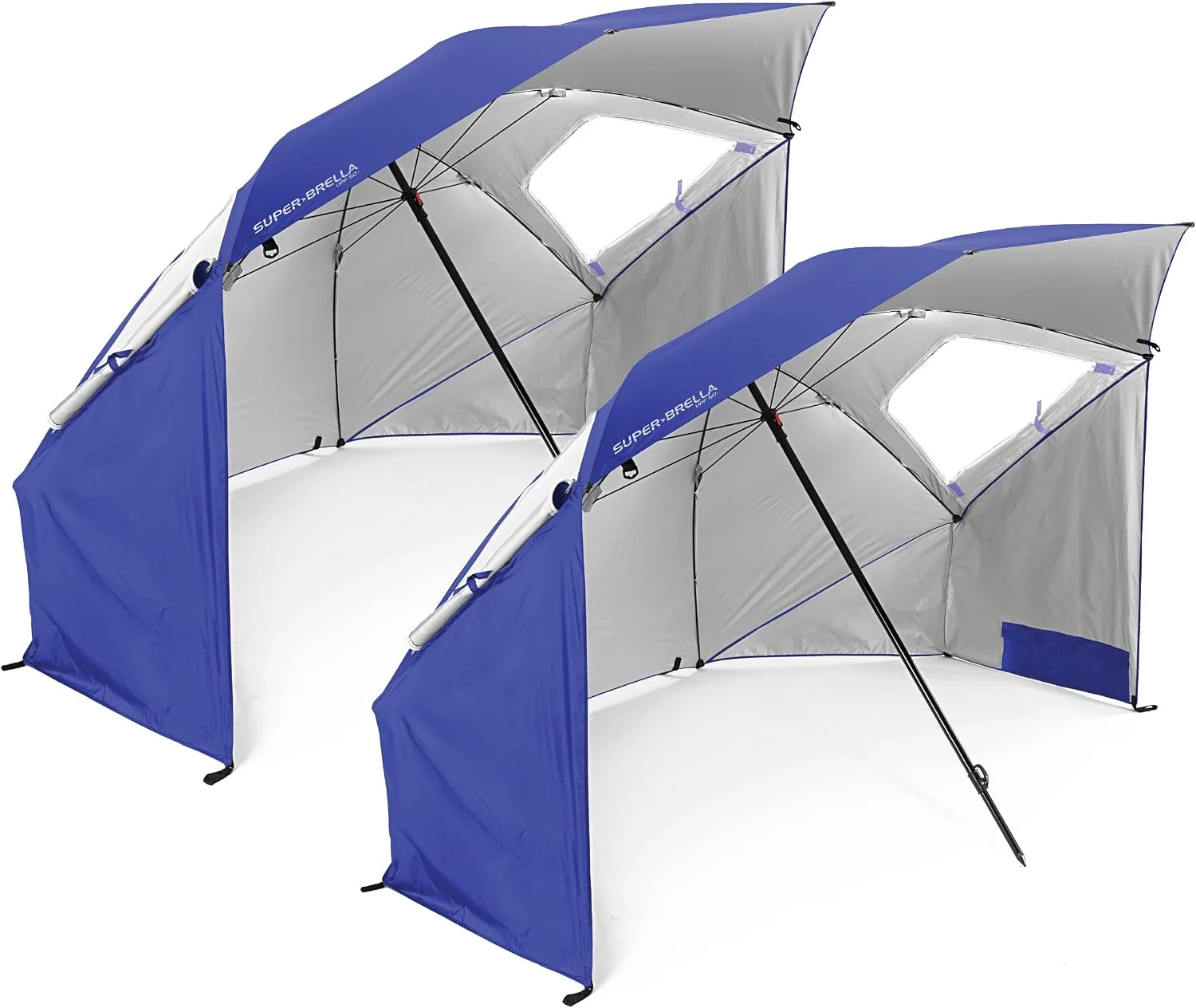 Sport-Brella Super-Brella UPF 50+ Sun and Rain Canopy Umbrella, 8 Foot Portable Beach Shelter with Side Panels - Image 2