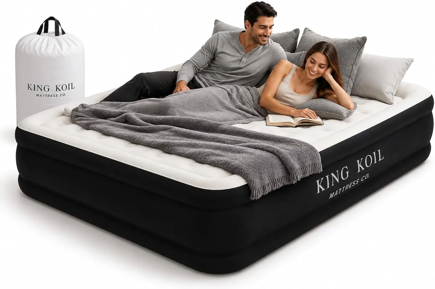 King Koil 20 Queen Air Mattress with Built-in High-Speed Pump, CNN Underscored Top Pick, Inflates in 2 Minutes - Image 8