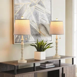 Alternative view of Terpsichore Modern Farmhouse Table Lamp Bedside Reading Lamps Living Room End Tables Set Lamps for Night Stands Bedroom