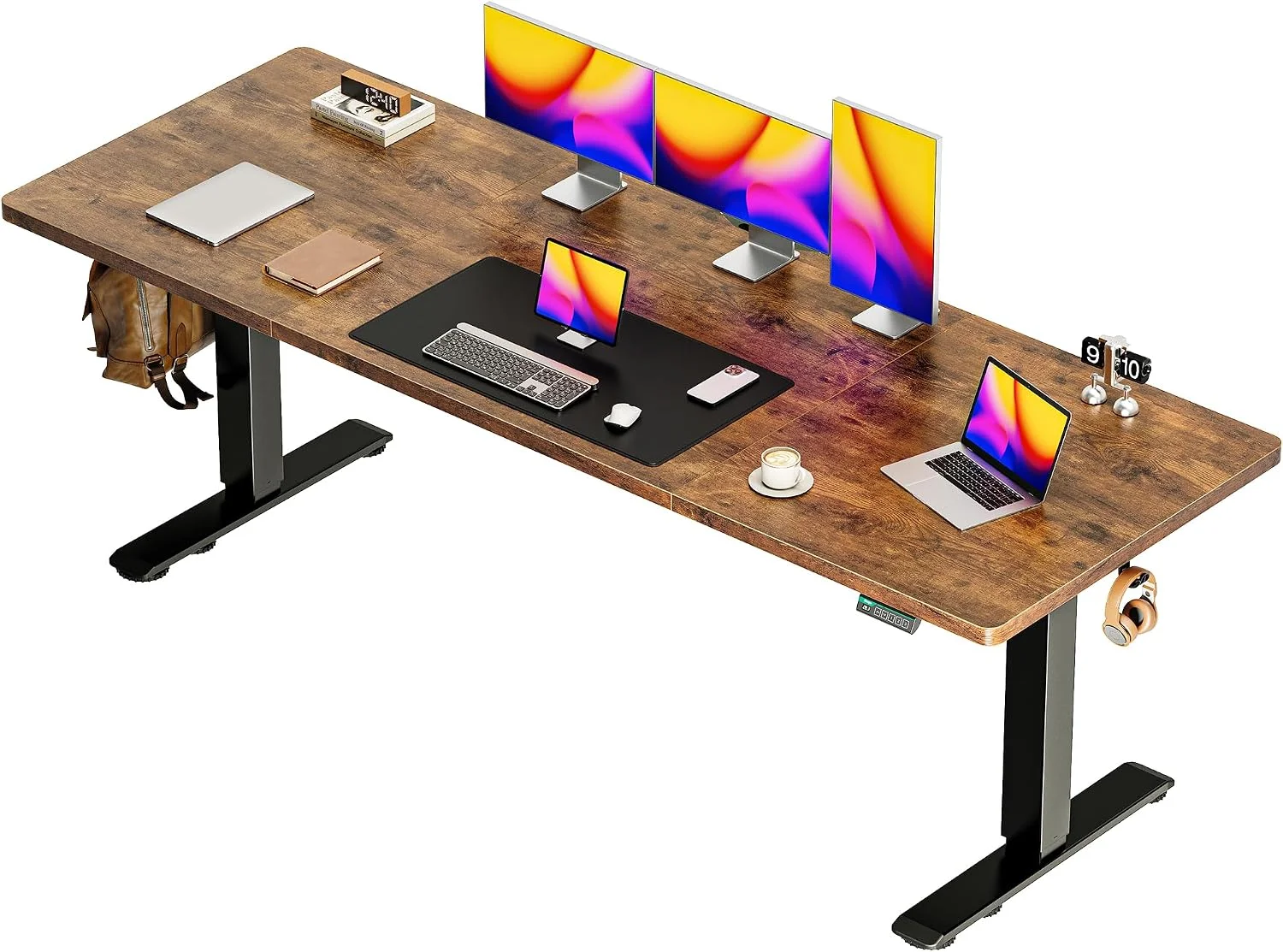 Huuger 55 x 28 Large Electric Standing Desk, Height Adjustable Computer Desk, 27.6 Deep Desktop - Image 5