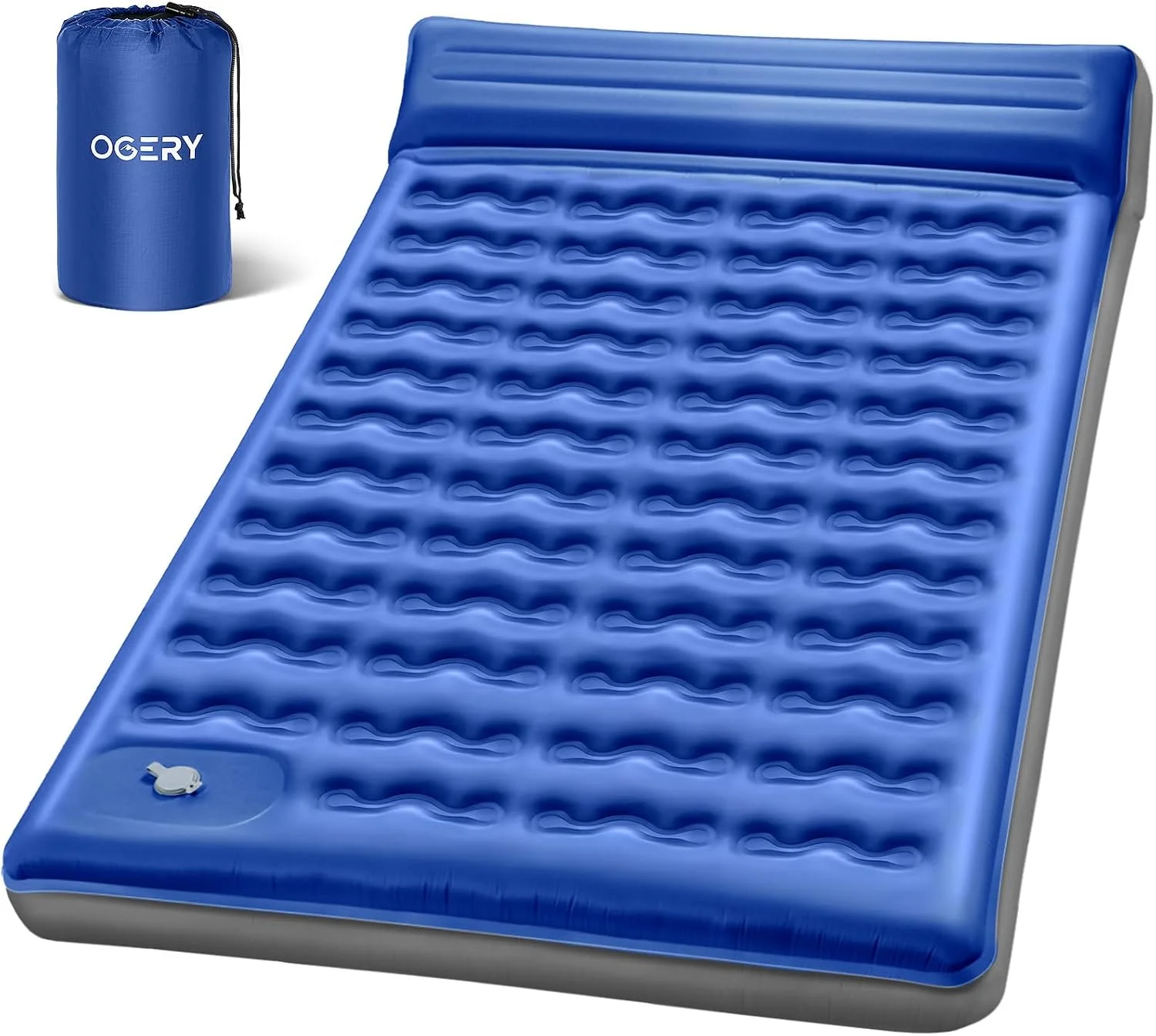 OGERY Sleeping Pad, Ultralight Inflatable Sleeping Pad for Camping with Pillow Built-in Foot Pump - Image 4