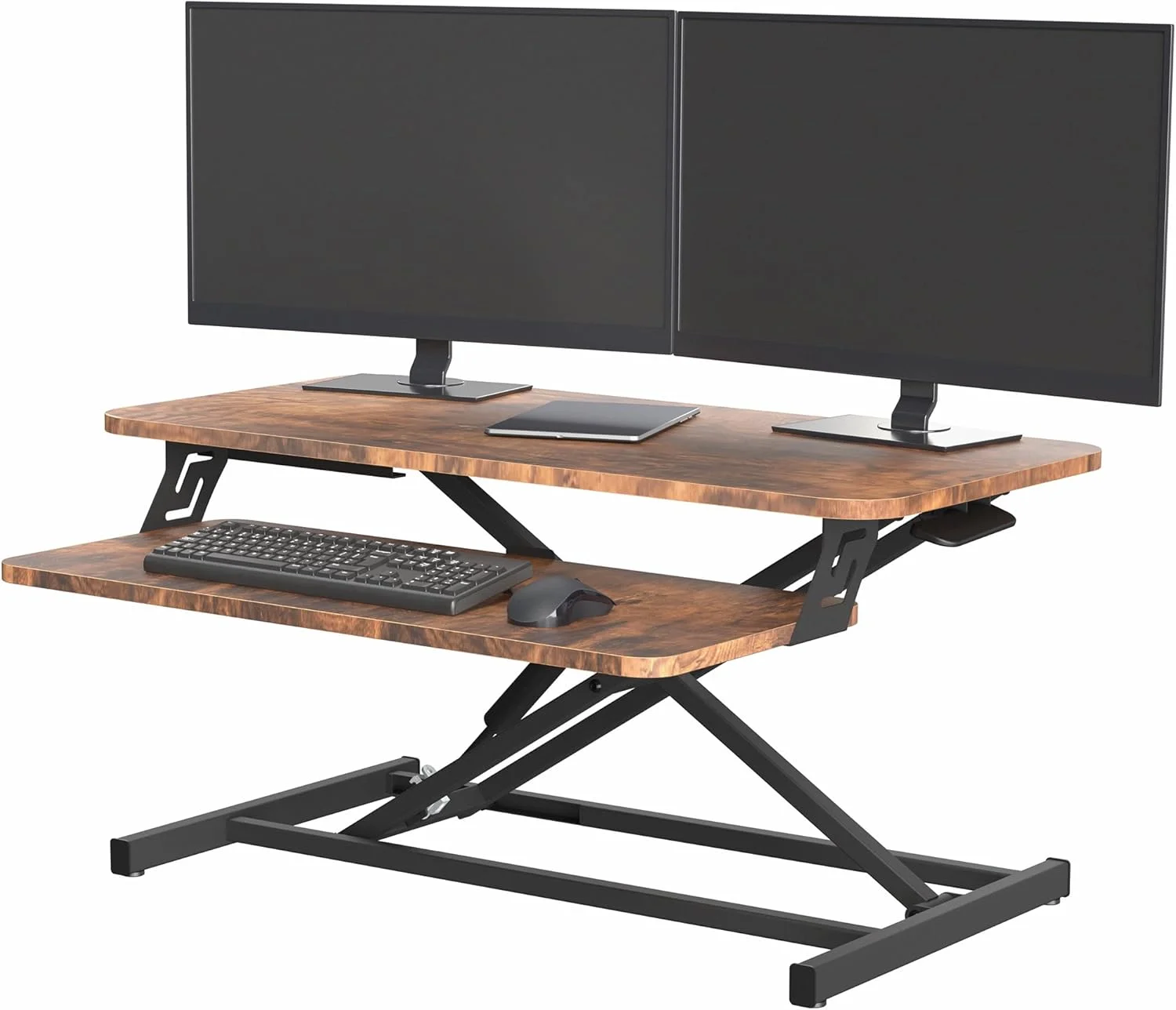 VIVO Black 32 inch Stand Up Desk Riser, DESK-V000S, Height Adjustable - Image 5