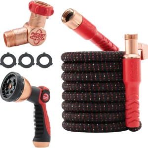 Alternative view of Pocket Hose Ballistic 50 FT Expandable Garden Hose, No-Kink, 360° swiveling pocket pivot connector