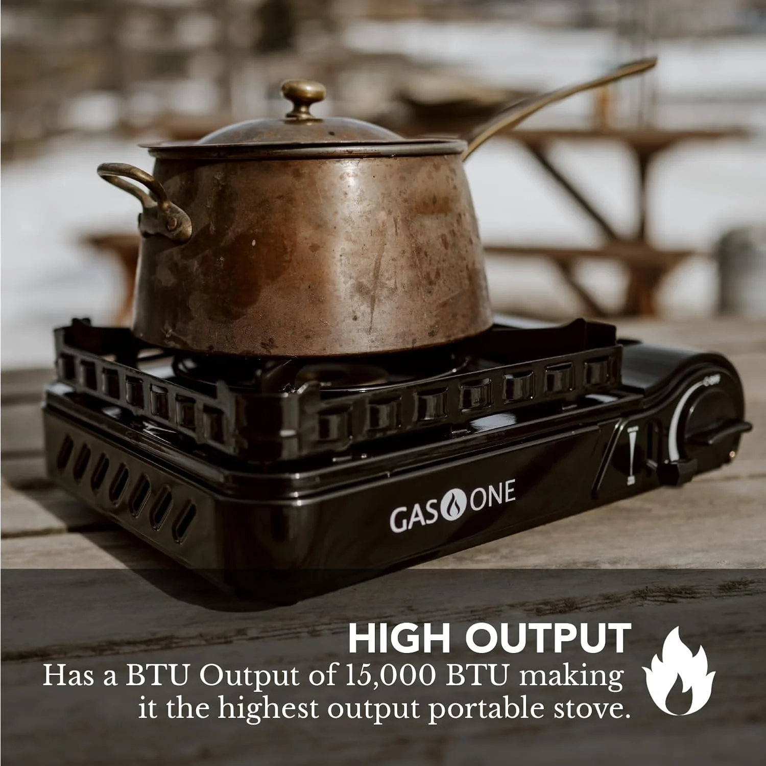 GasOne 15, 000 BTU Propane or Butane Stove Dual Fuel Stove Portable Camping Stove - Image 5