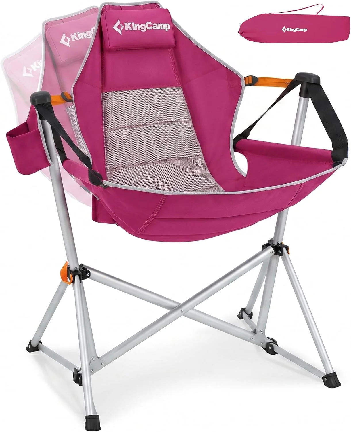 KingCamp Hammock Camping Chair, Swinging Portable Camp Chairs for Adults, 400lbs Heavy Duty Oversized Folding Rocking - Image 8