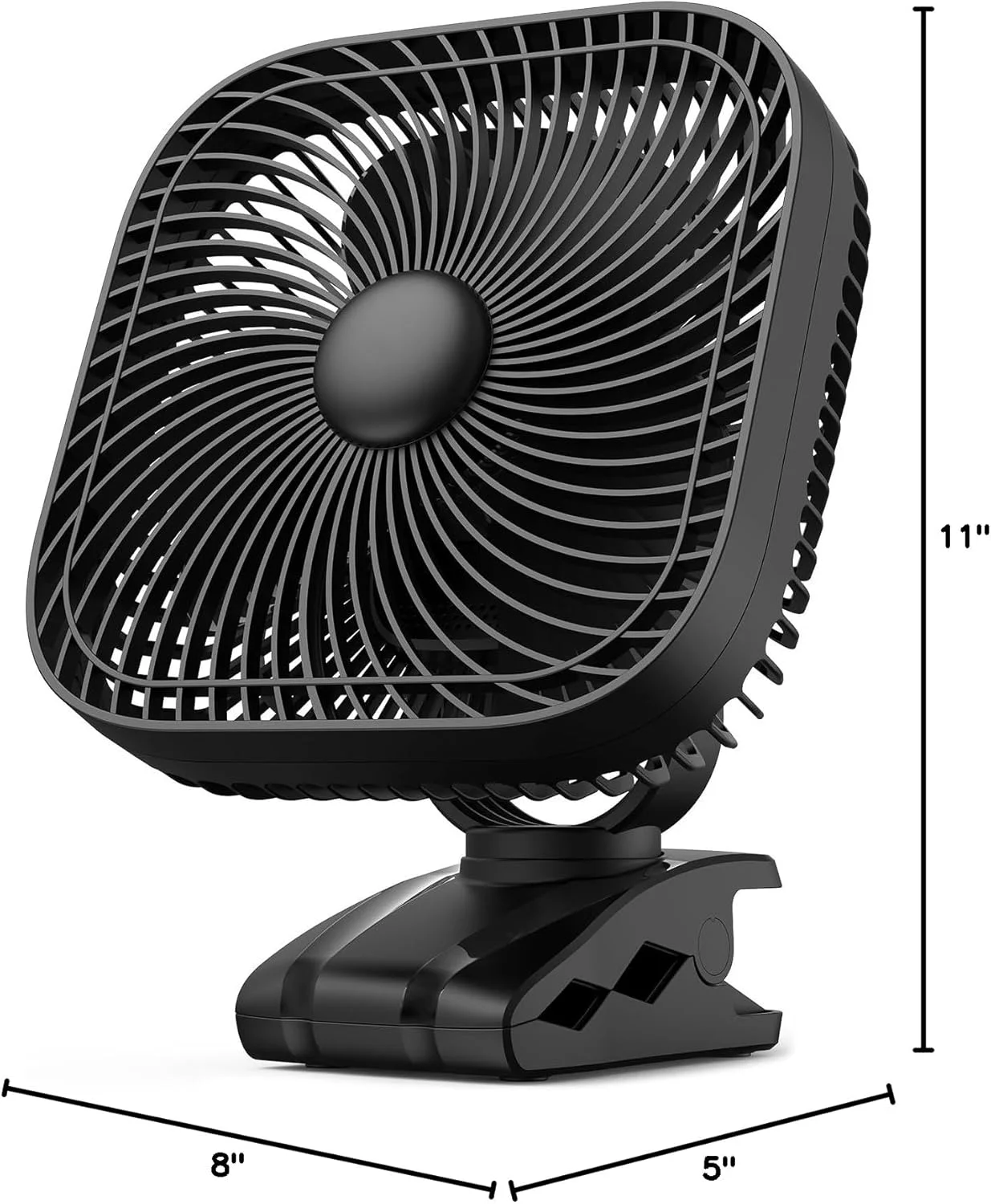 SLENPET 20000mAh Rechargeable Portable Clip-on Fan, Battery Operated, Last 78 Hrs, 4 Speeds with Light & Hook - Image 7