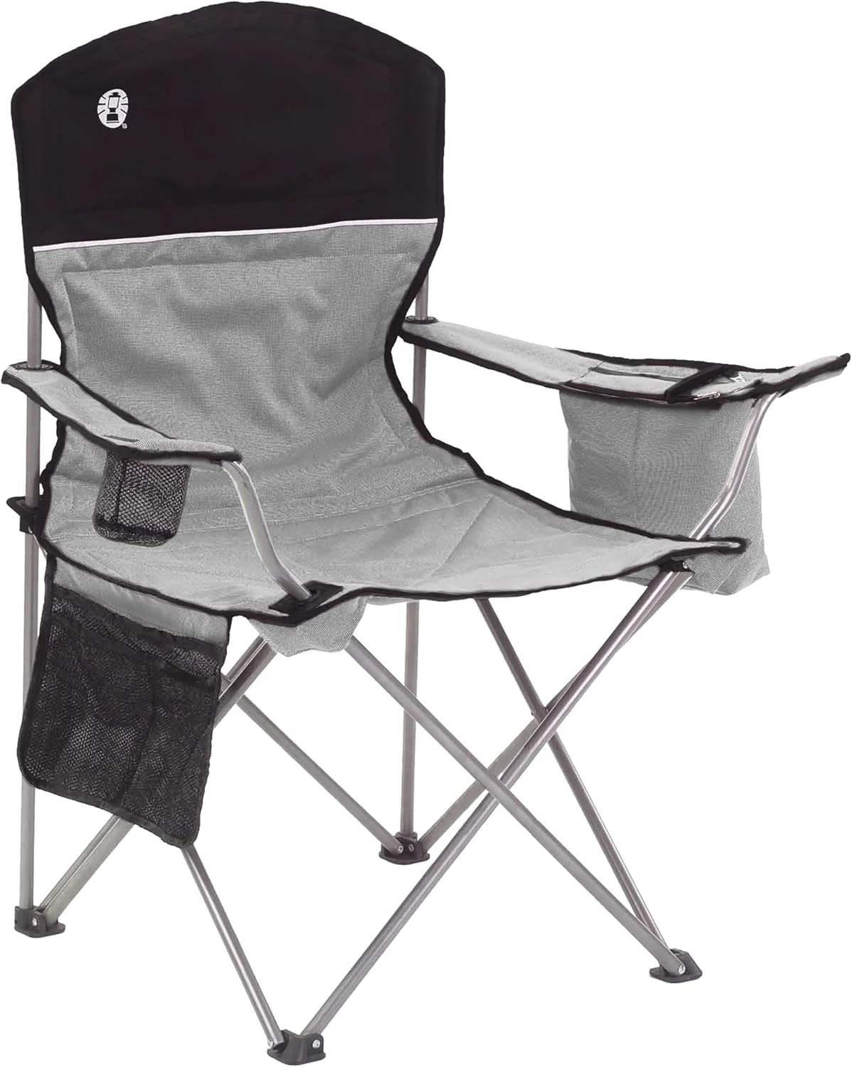 Coleman Portable Camping Chair with 4-Can Cooler, Cushioned Seat & Back with Side Pockets & Cup Holder - Image 4